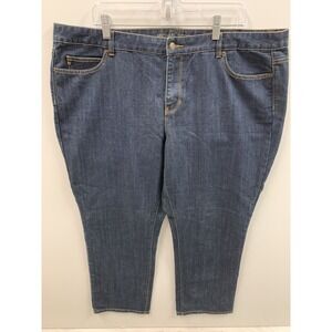 Michael Kors Plus Size 20W Straight Leg Jeans Quality Dark Wash Denim